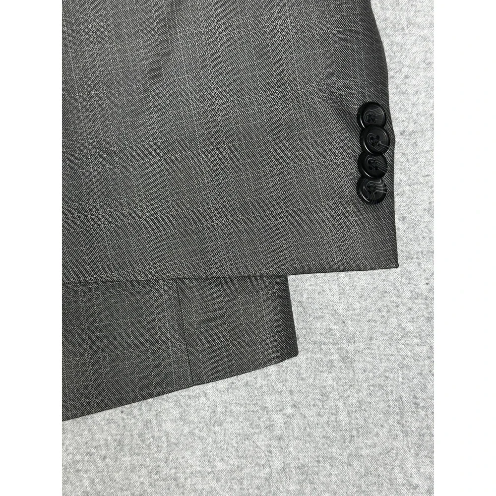 Kenneth Cole Blazer Mens 48R Gray Two Button Suit Jacket Sport Coat Classic Fit